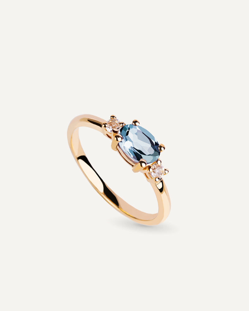 ANILLO TOPACIO SKY Y TOPACIOS BLANCOS
