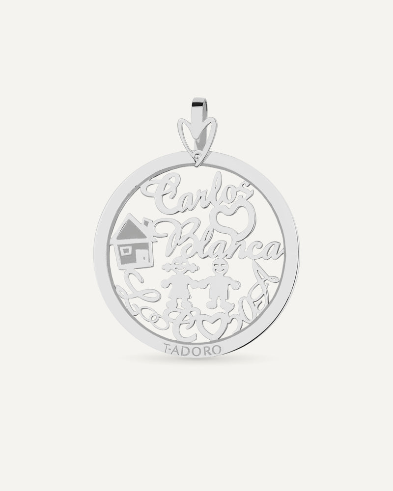 COLGANTE PERSONALIZADO DE 30MM EN PLATA