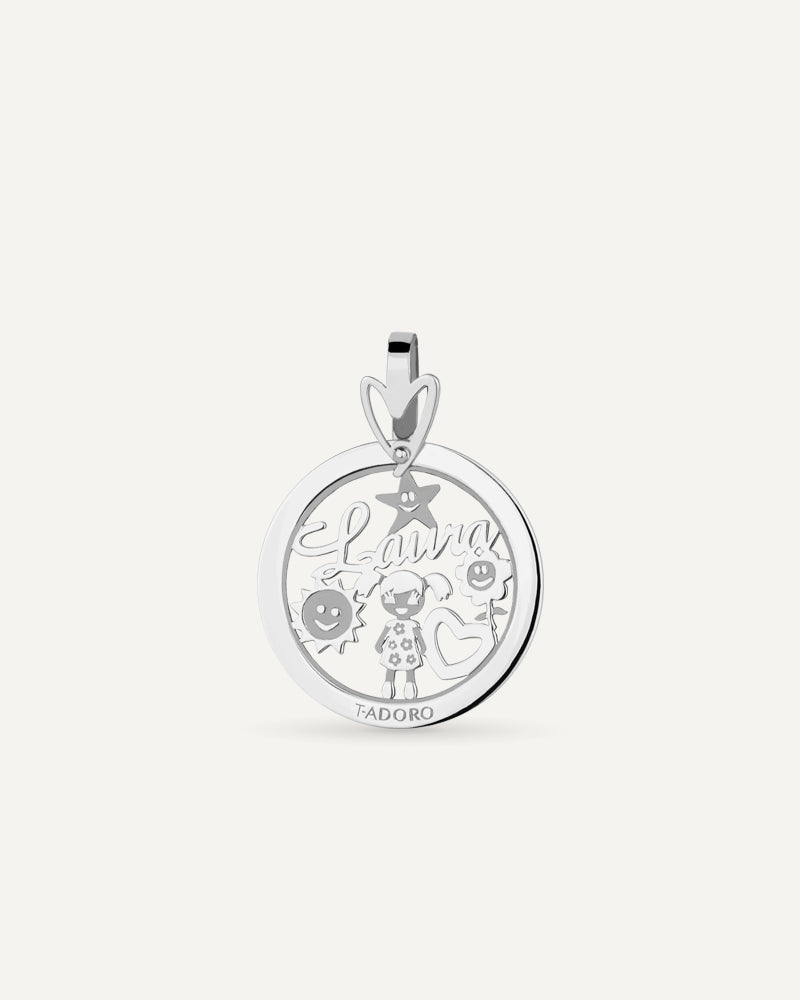 COLGANTE PERSONALIZADO DE 20MM EN PLATA