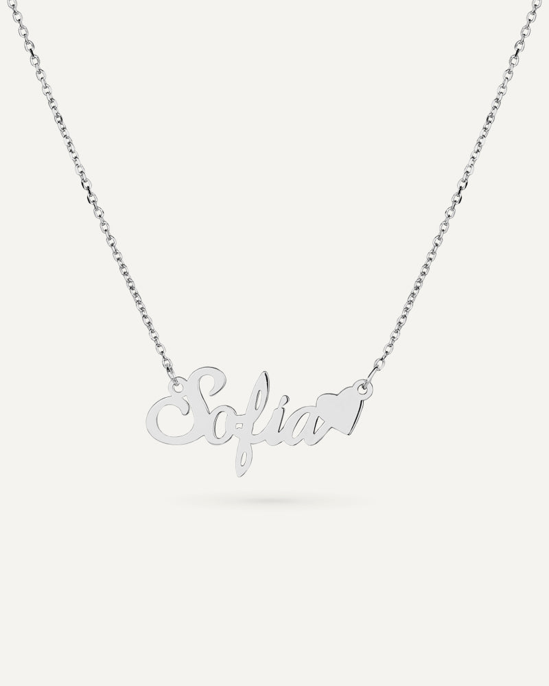 COLLAR PERSONALIZADO CON NOMBRE Y MOTIVO EN PLATA DE LEY