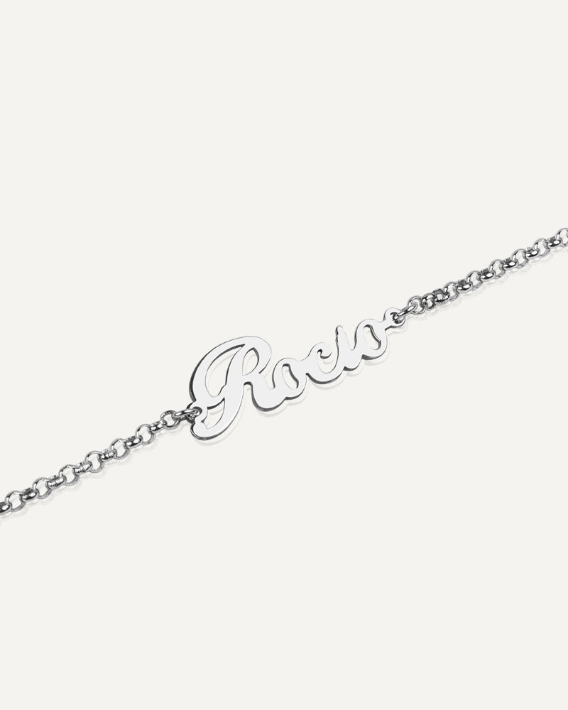 PULSERA PERSONALIZADA CON NOMBRE EN PLATA DE LEY