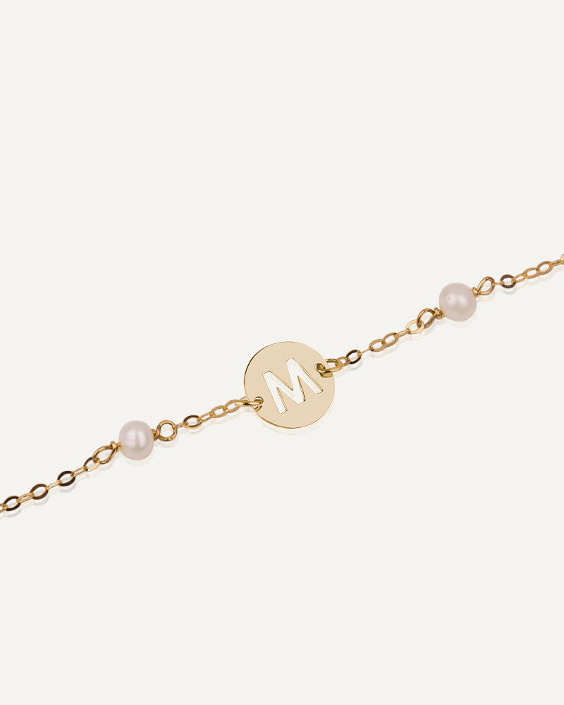 PULSERA JUNIOR CON INICIAL EN PLATA DE LEY