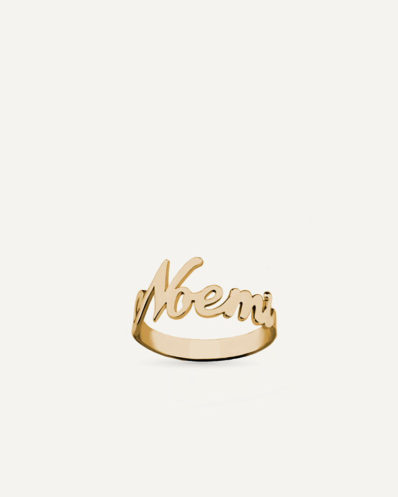 ANILLO PERSONALIZADO CON NOMBRE EN ORO 18KT