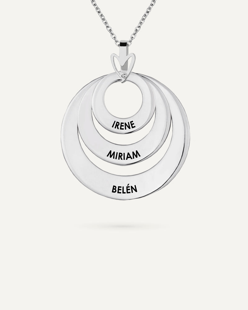 COLLAR PERSONALIZADO 30MM EN PLATA ESMALTADA