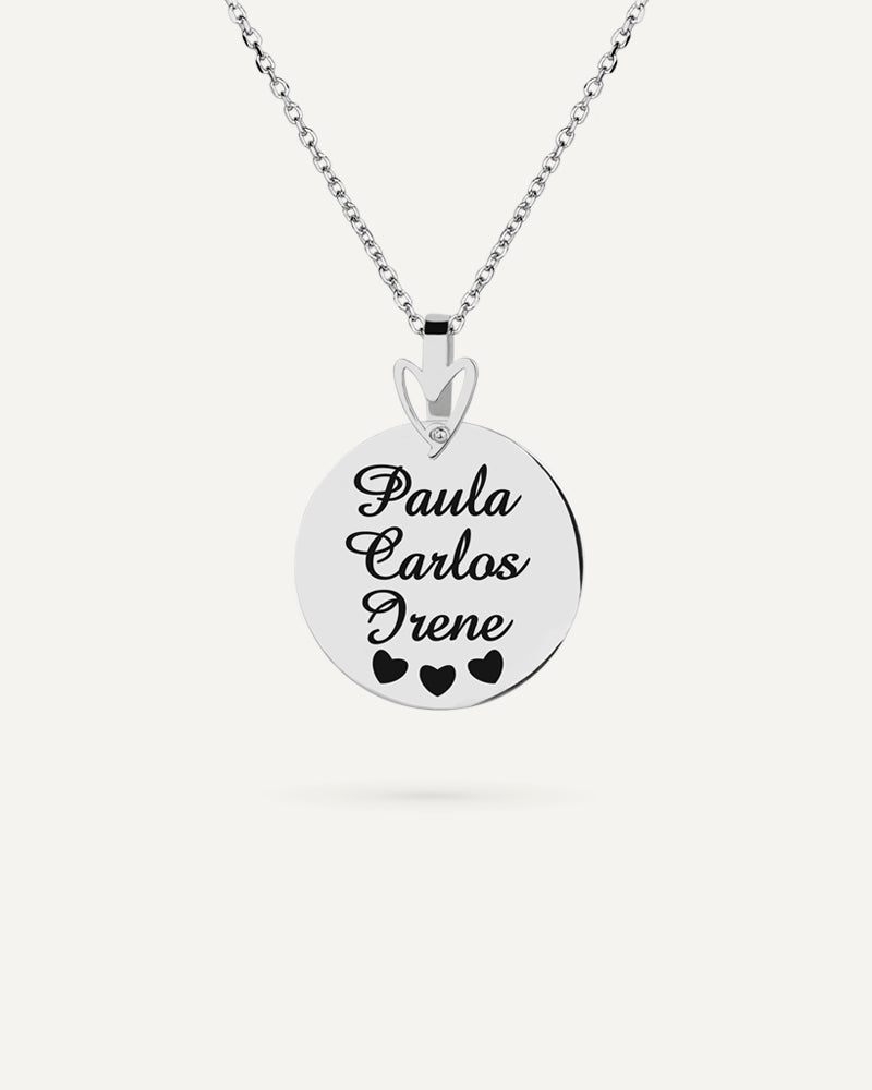 COLLAR PERSONALIZADO 20MM EN PLATA ESMALTADA