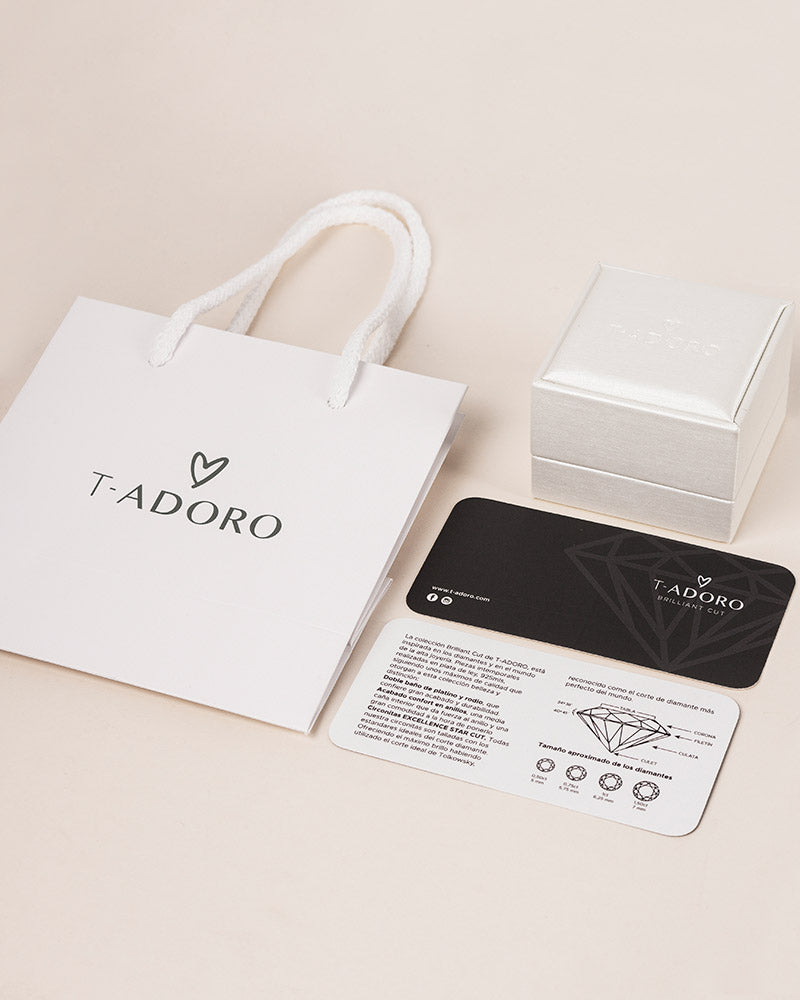 Solitario con media alianza brilliant cut