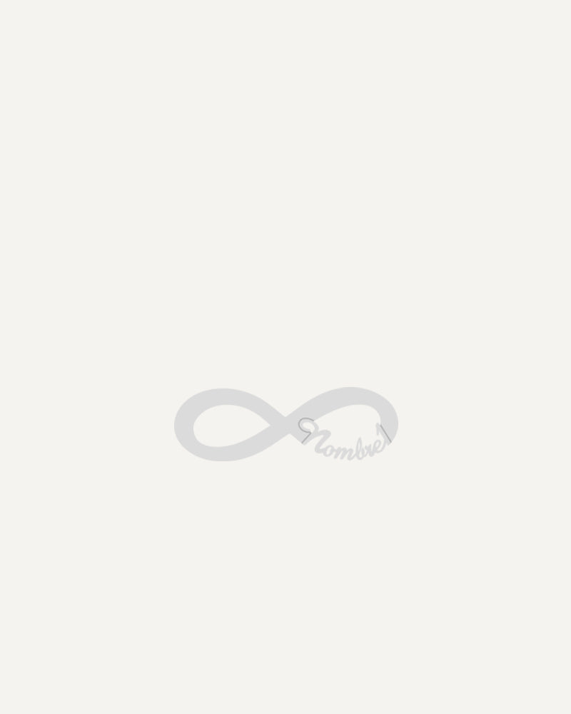 Collar infinito personalizado con 1 nombre en plata de ley