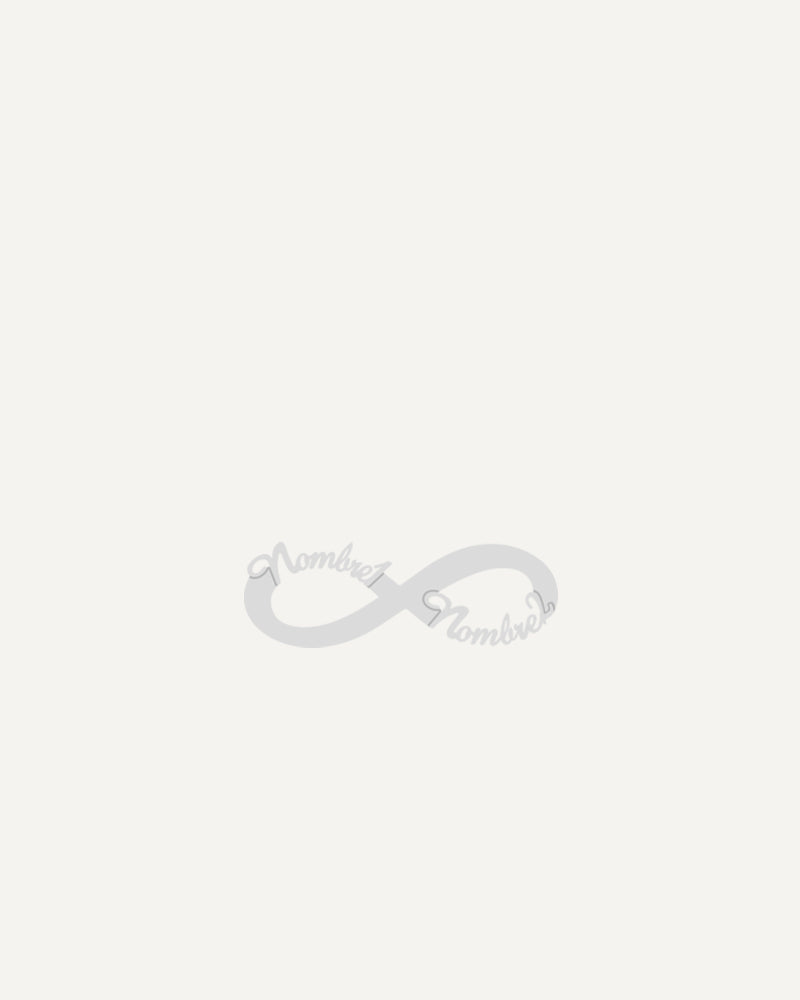Collar infinito con 2 nombres en oro de 18kt.