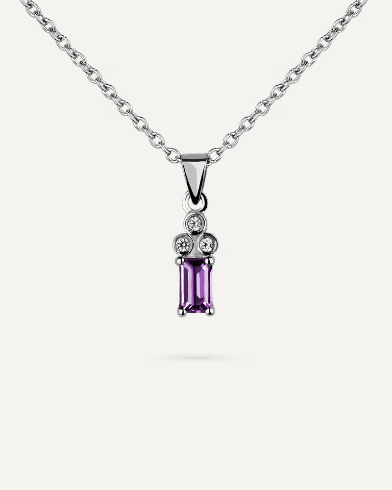 COLLAR AMATISTA TALLA OCTOGONAL