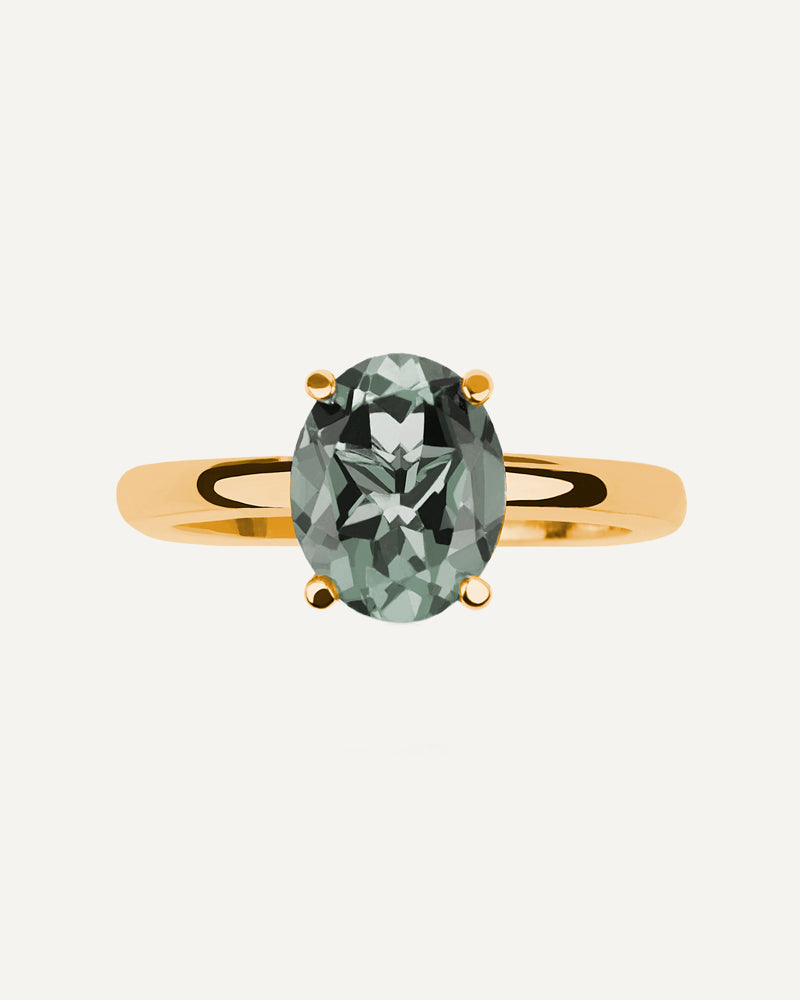 ANILLO OVAL AMATISTA VERDE