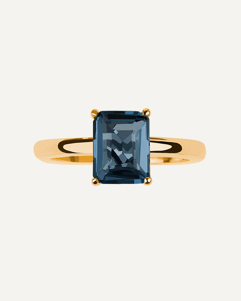 ANILLO OCTOGONAL LONDON BLUE