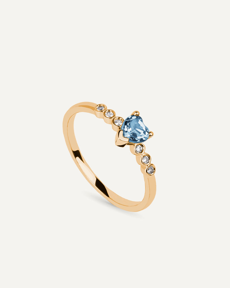 ANILLO TOPACIO SKY TALLA CORAZÓN Y TOPACIOS BLANCOS