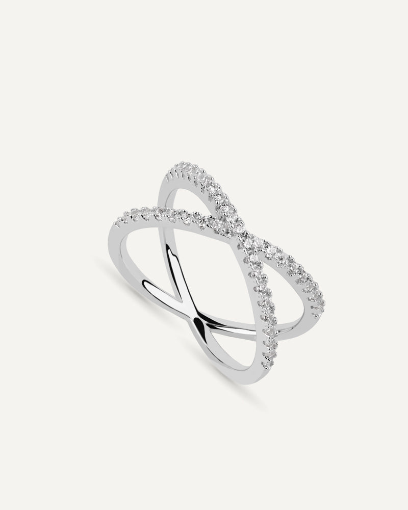 Anillo BRILLIANT CUT en plata de ley y circonitas Excellence star cut.