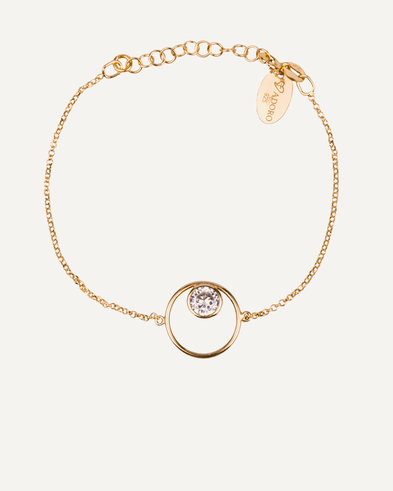 Pulsera Plata Aro Con Baño De Oro Amarillo