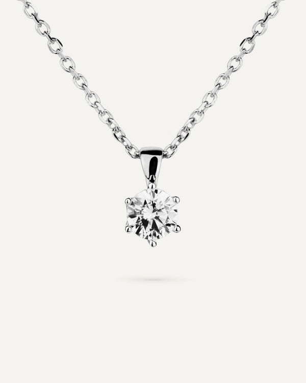 Collar punto de luz con circonita excellence star cut de 5mm.