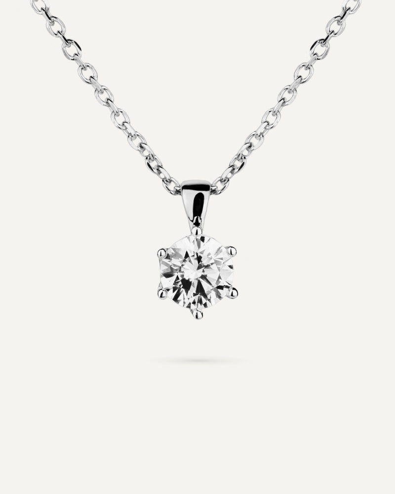 Collar punto de luz con circonita excellence star cut de 5´75mm