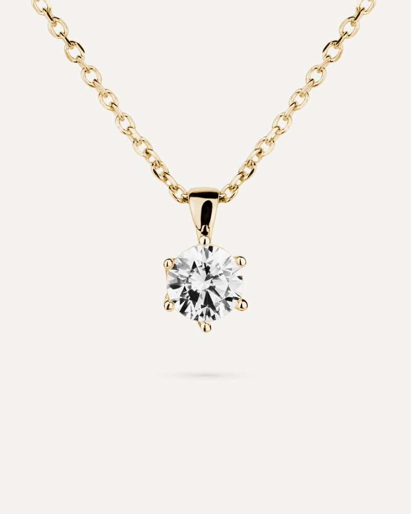 Collar punto de luz con circonita excellence star cut de 5´75mm