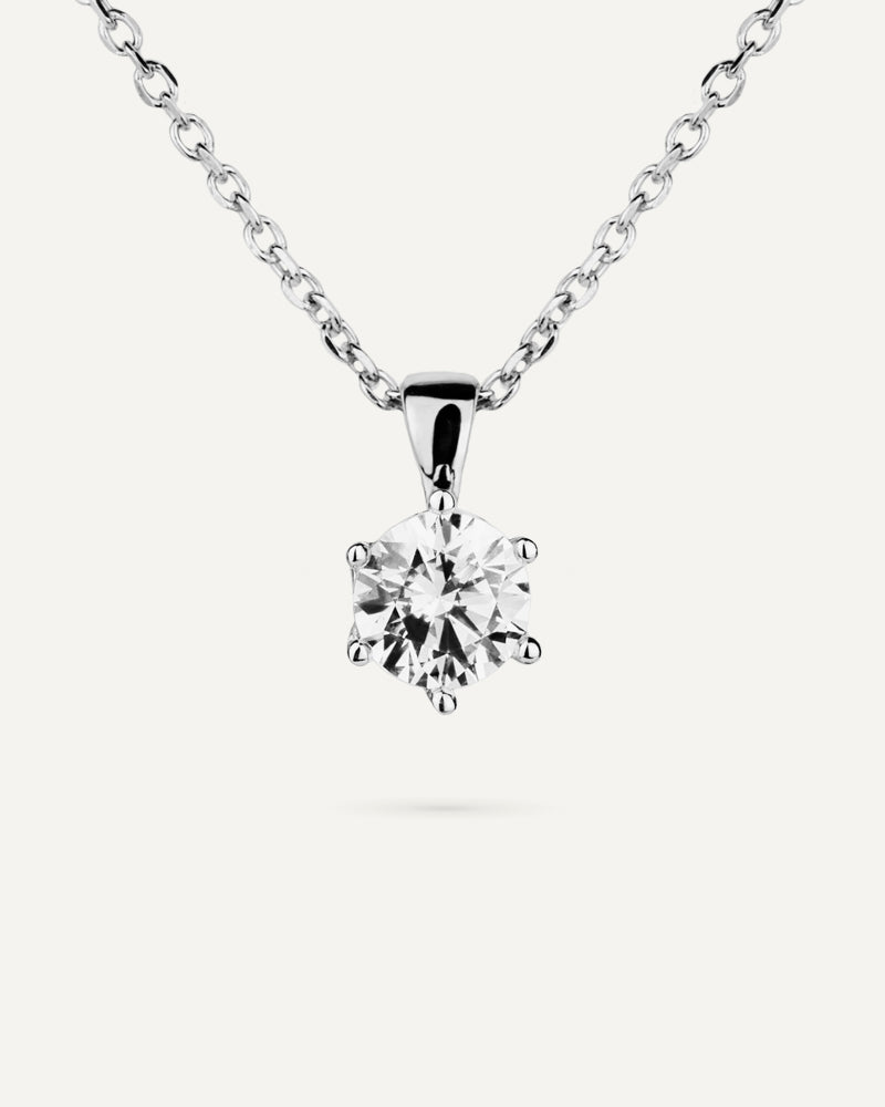 Collar punto de luz con circonita excellence star cut de 6´25mm.