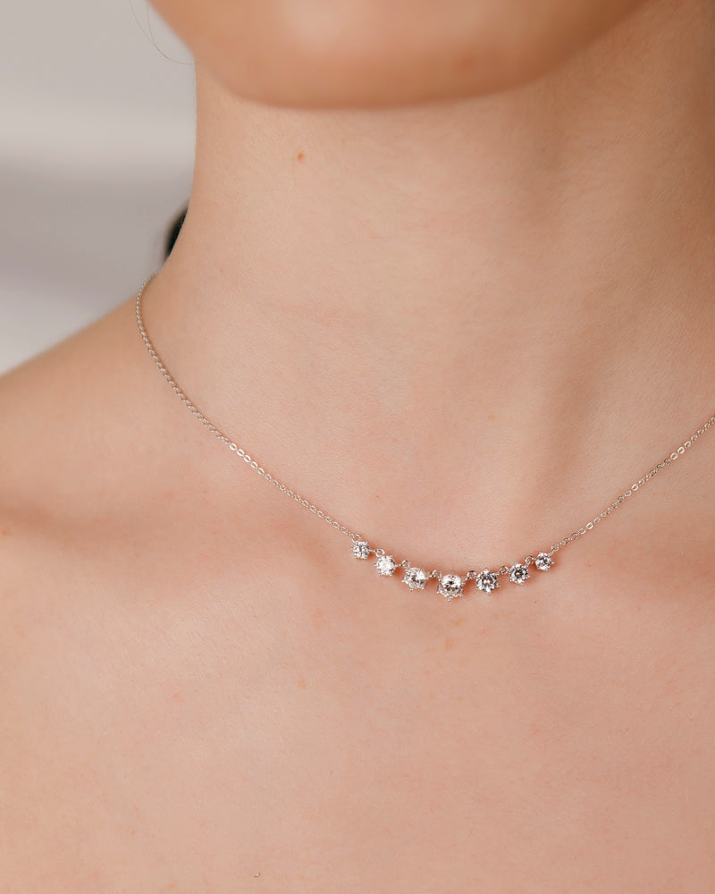 Collar BRILLIANT CUT en plata de ley y circonitas Excellence star cut.