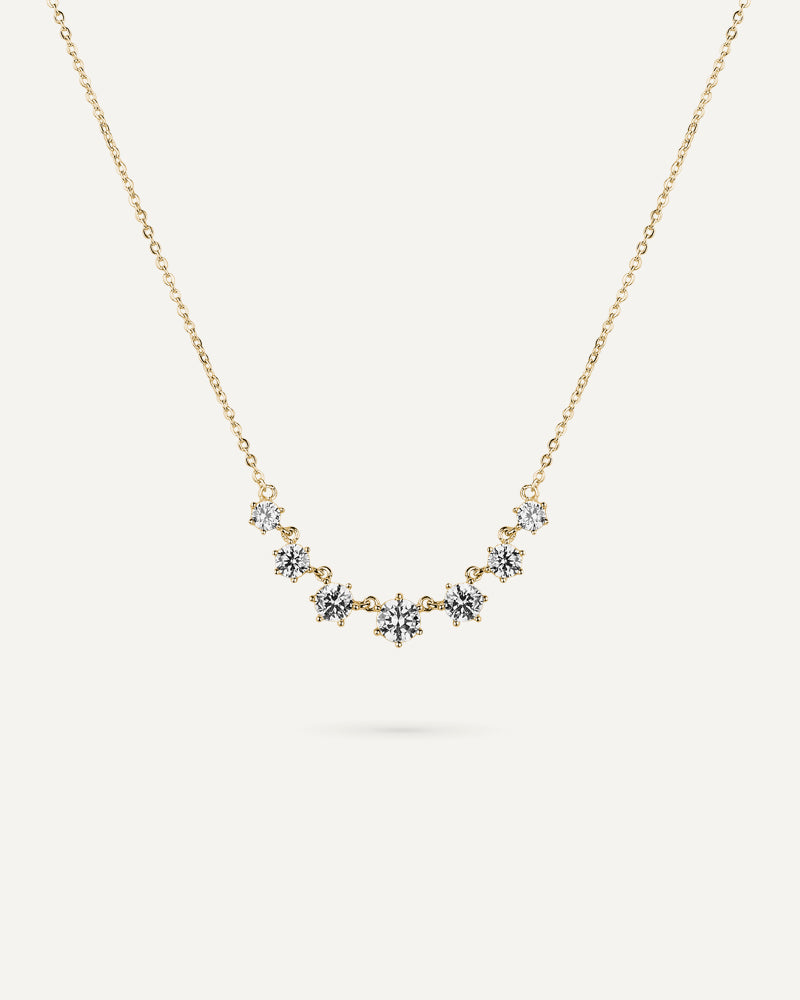 Collar BRILLIANT CUT en plata de ley y circonitas Excellence star cut.