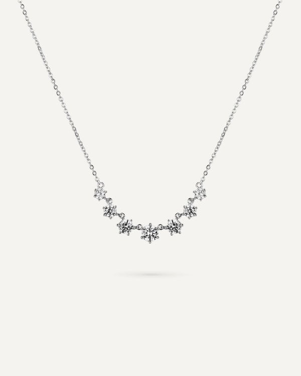 Collar BRILLIANT CUT en plata de ley y circonitas Excellence star cut.
