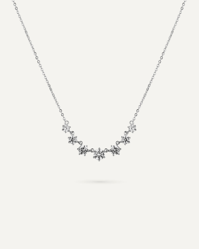 Collar BRILLIANT CUT en plata de ley y circonitas Excellence star cut.