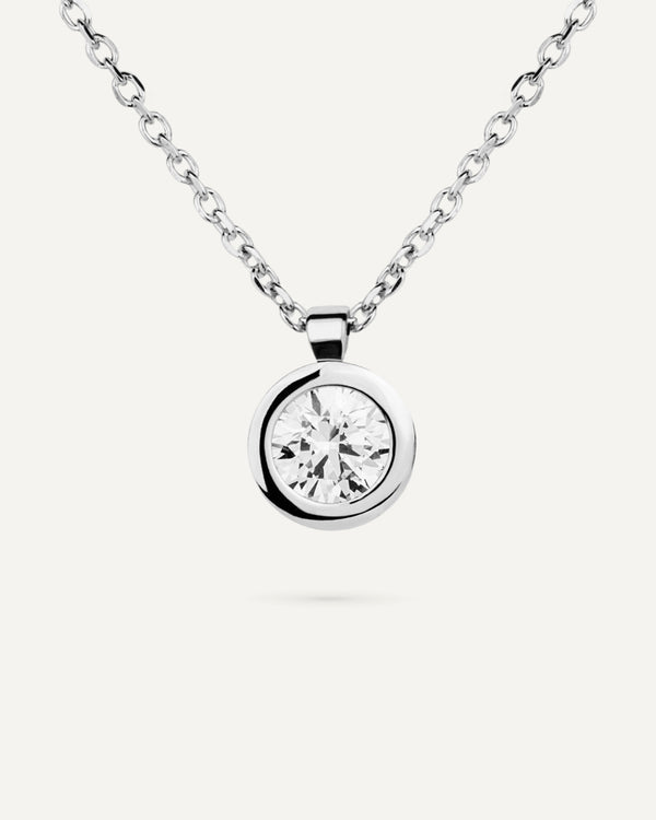 Collar punto de luz con circonita excellence star cut de 6´25mm.