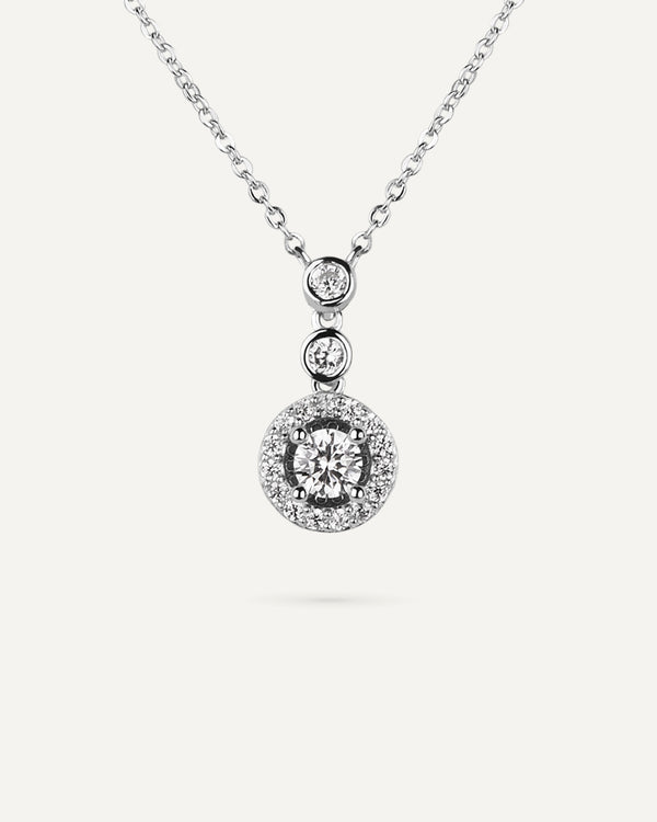 Collar BRILLIANT CUT en plata de ley y circonitas Excellence star cut.