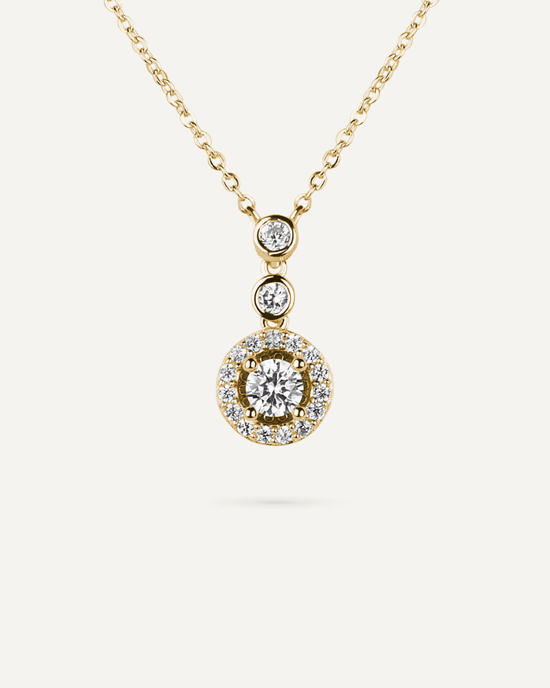 Collar BRILLIANT CUT en plata de ley y circonitas Excellence star cut.