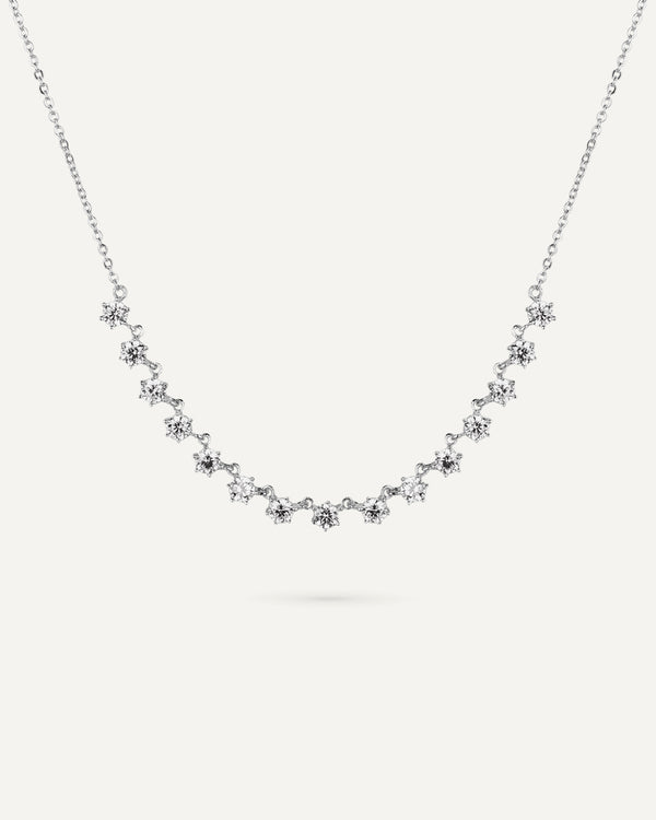 Collar BRILLIANT CUT en plata de ley y circonitas Excellence star cut.