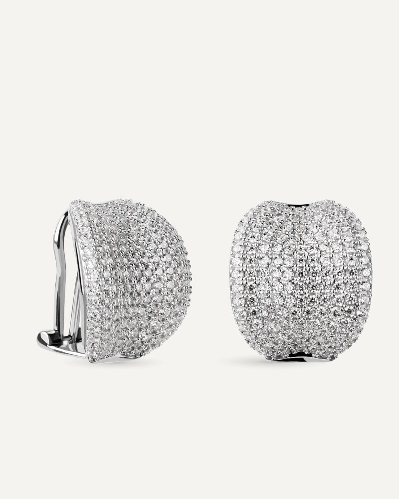 Pendientes BRILLIANT CUT en plata de ley y circonitas Excellence star cut.