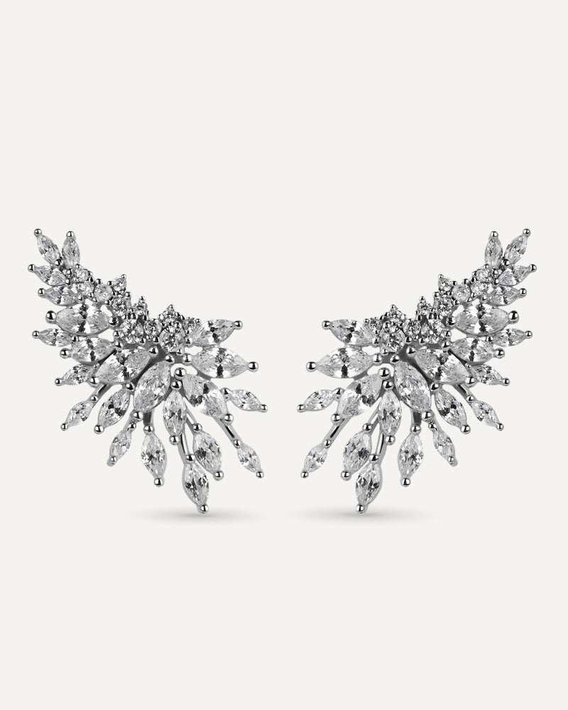 Pendientes BRILLIANT CUT en plata de ley y circonitas Excellence star cut.