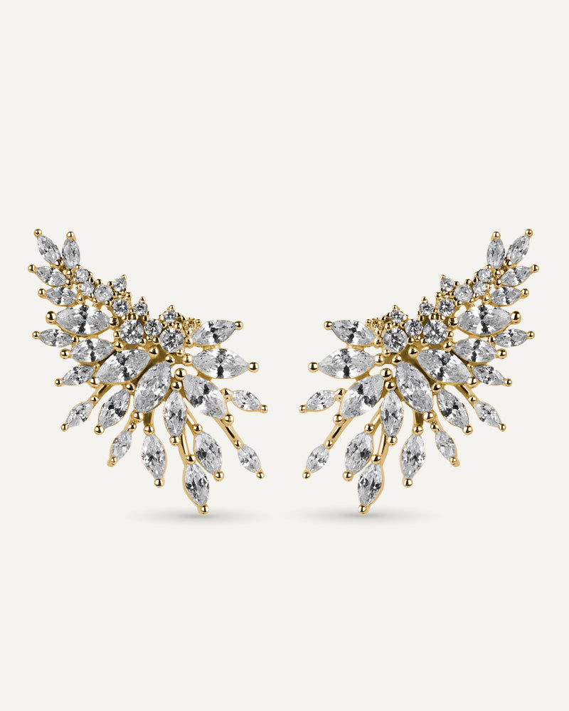 Pendientes BRILLIANT CUT en plata de ley y circonitas Excellence star cut.