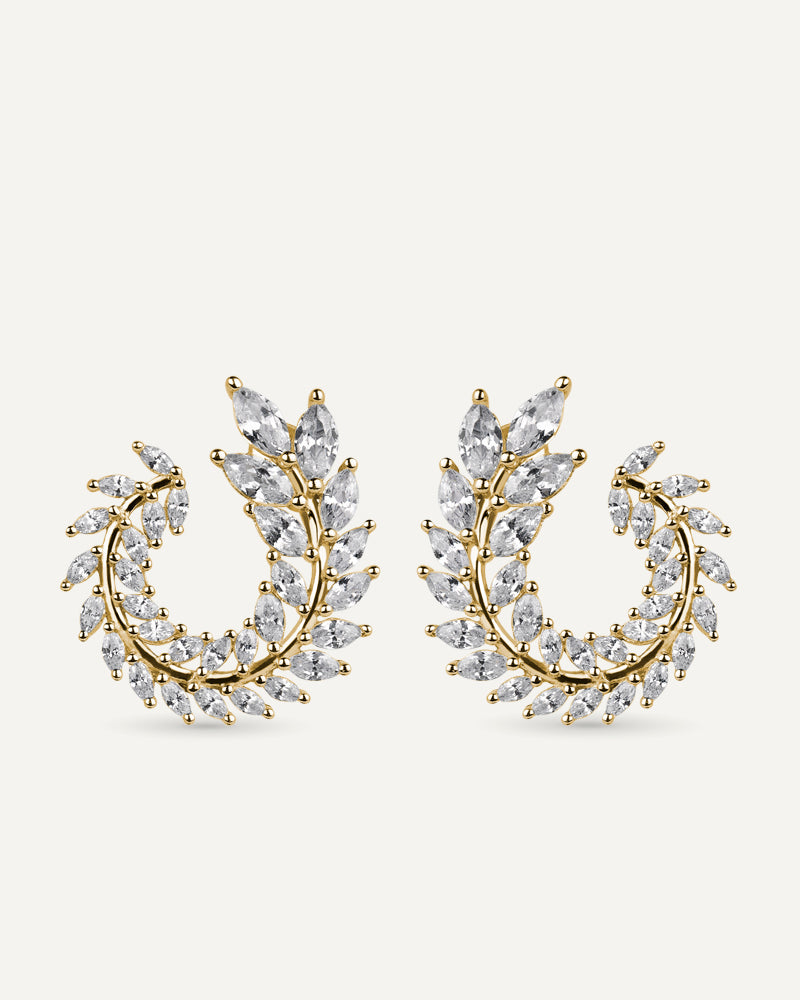 Pendientes BRILLIANT CUT en plata de ley y circonitas Excellence star cut.