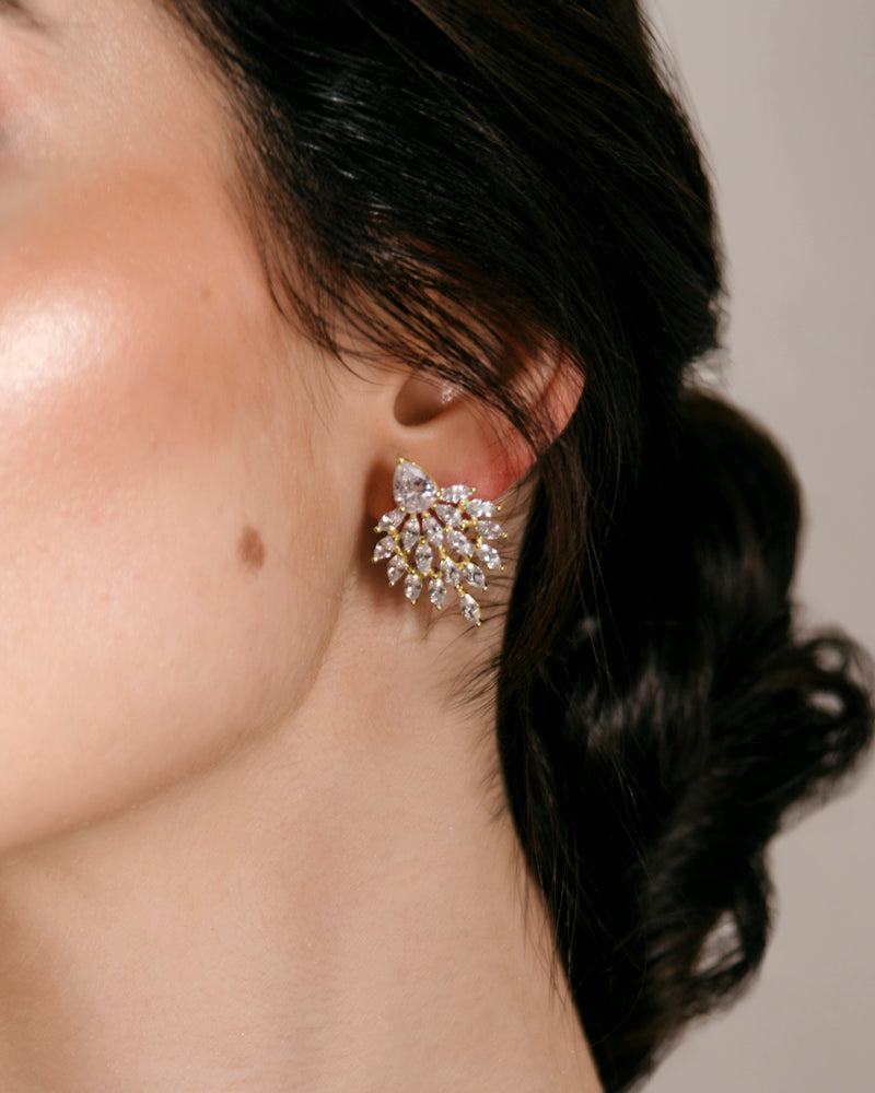 Pendientes BRILLIANT CUT en plata de ley y circonitas Excellence star cut.