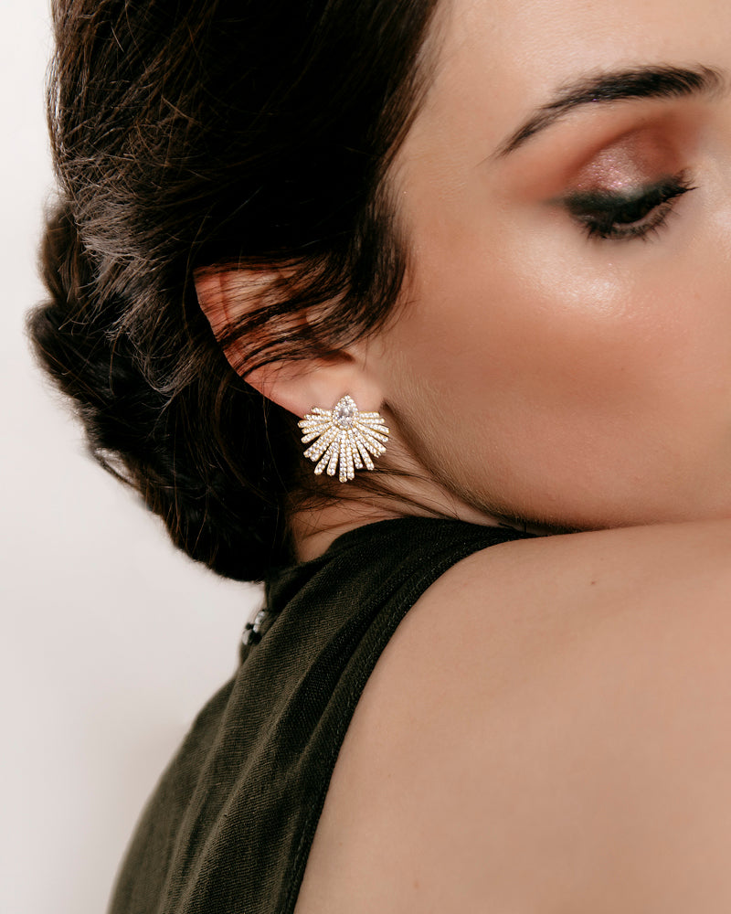 Pendientes BRILLIANT CUT en plata de ley y circonitas Excellence star cut.
