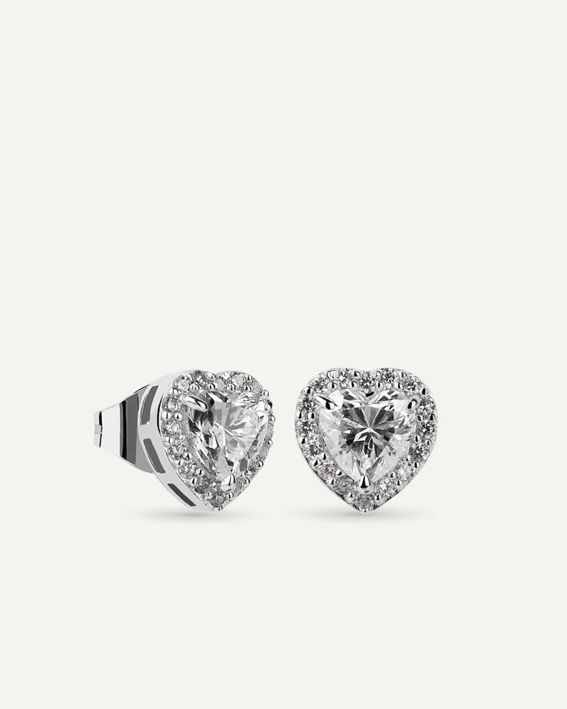 Pendientes BRILLIANT CUT en plata de ley y circonitas Excellence star cut.