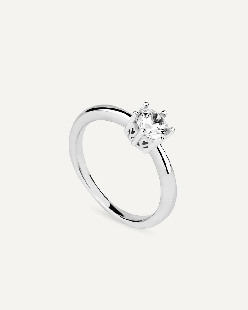 Solitario garra con circonita excellence star cut de 6´25mm