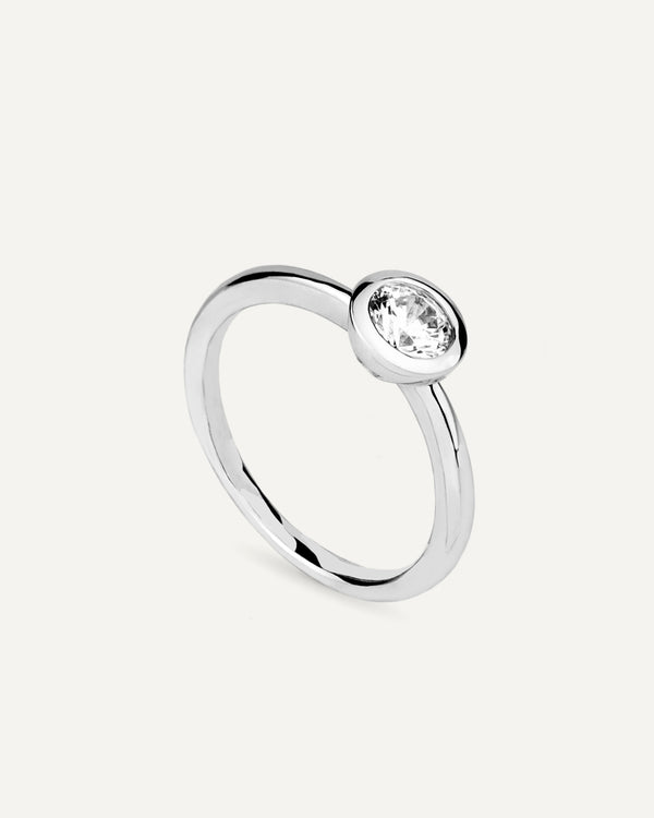 Solitario chatón con circonita excellence star cut de 5´75mm