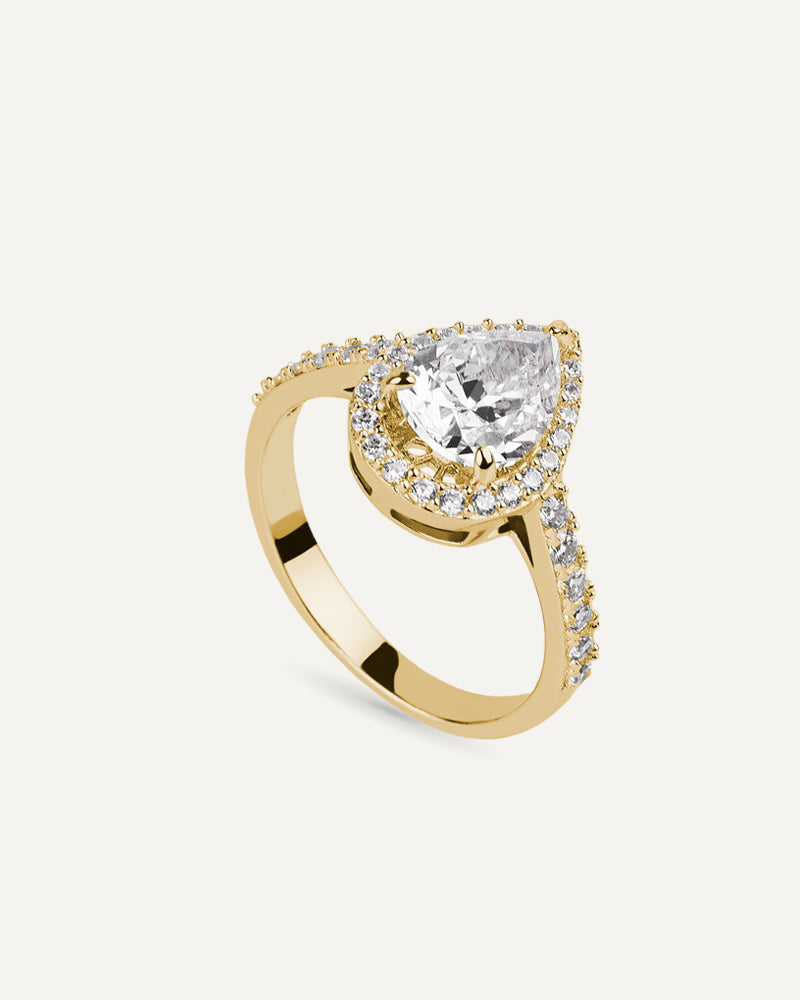 Anillo BRILLIANT CUT en plata de ley y circonitas Excellence star cut.