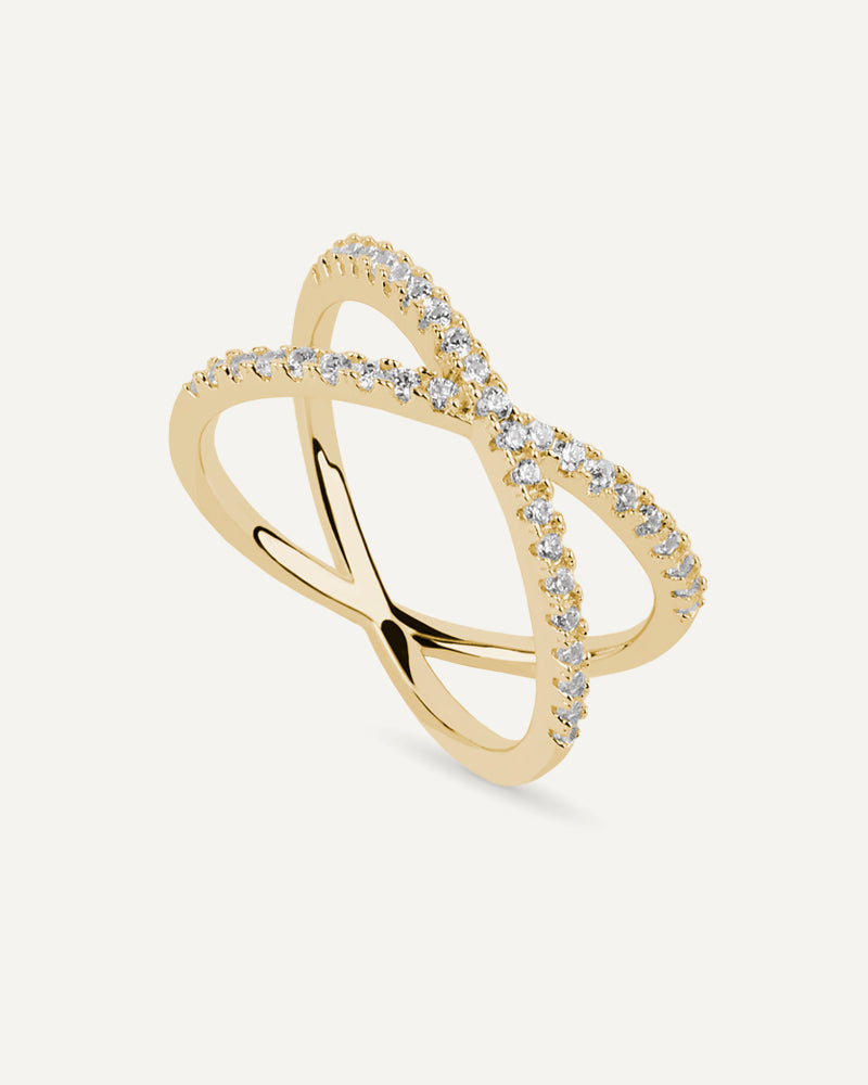 Anillo BRILLIANT CUT en plata de ley y circonitas Excellence star cut.