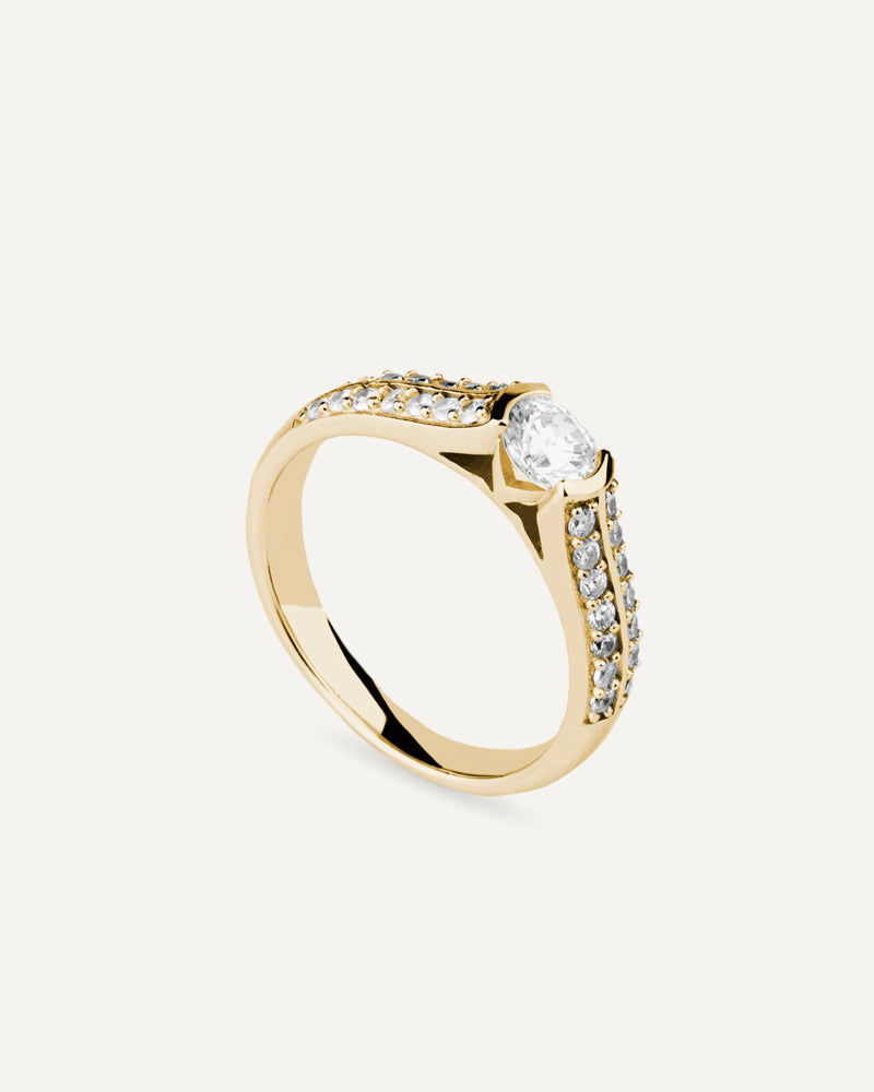 Solitario con circonitas excellence star cut de 5mm