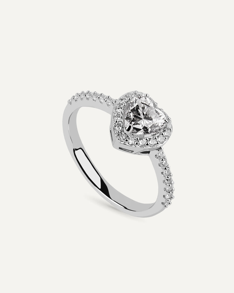 Anillo BRILLIANT CUT en plata de ley y circonitas Excellence star cut.