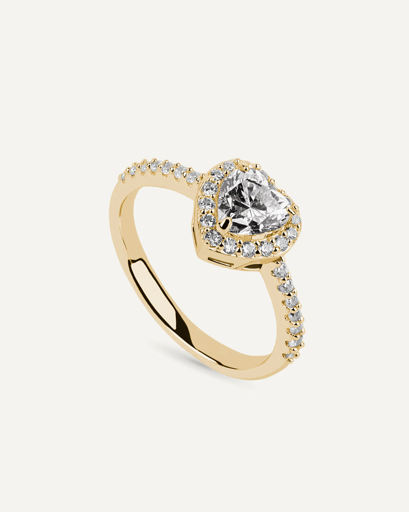 Anillo BRILLIANT CUT en plata de ley y circonitas Excellence star cut.