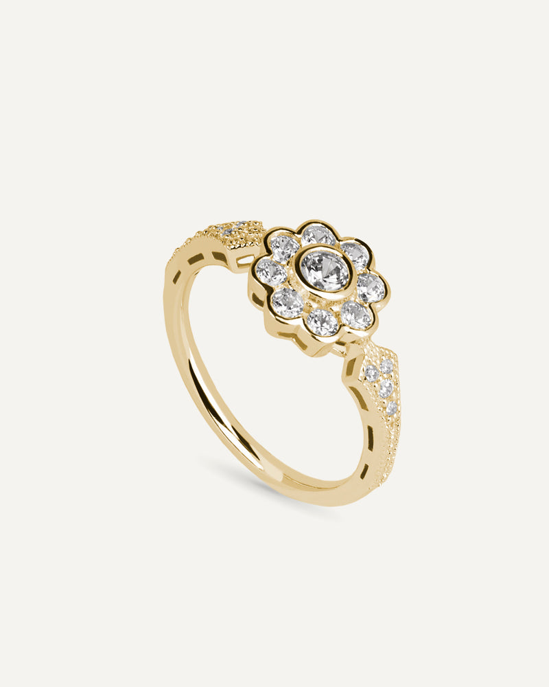 Anillo BRILLIANT CUT en plata de ley con circonitas Excellence star cut