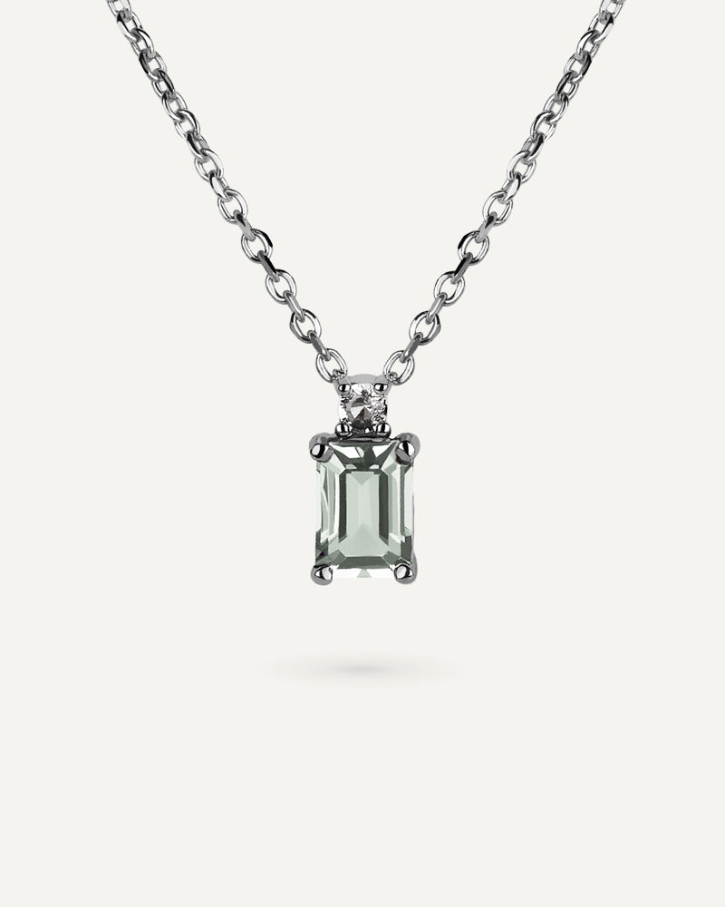 COLLAR CUARZO AMATISTA VERDE Y TOPACIO BLANCO