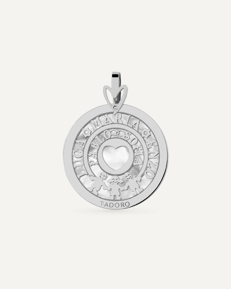 COLGANTE PERSONALIZADO DE 25MM EN ORO Y NÁCAR