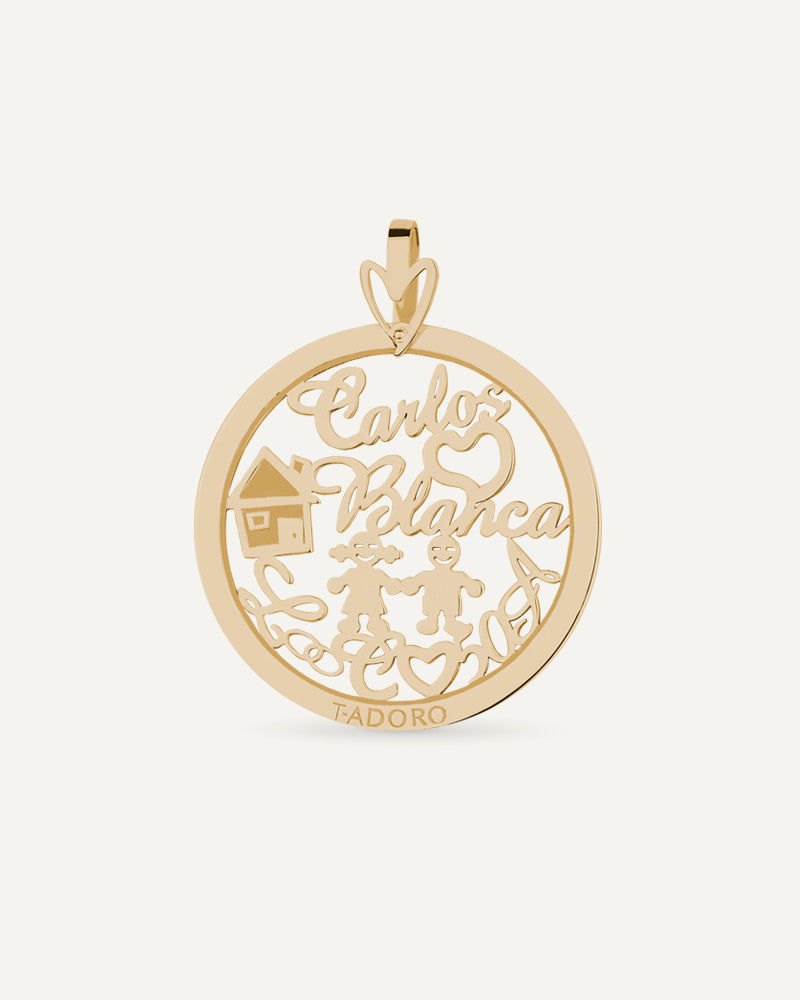 COLGANTE PERSONALIZADO DE 30MM EN ORO