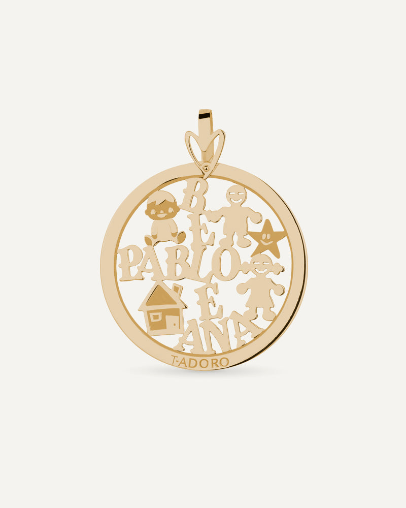 COLGANTE PERSONALIZADO DE 30MM EN ORO
