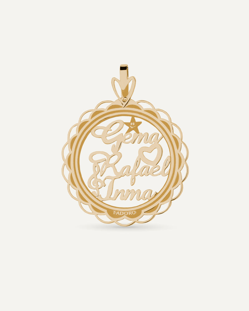 COLGANTE PERSONALIZADO DE 30MM EN ORO